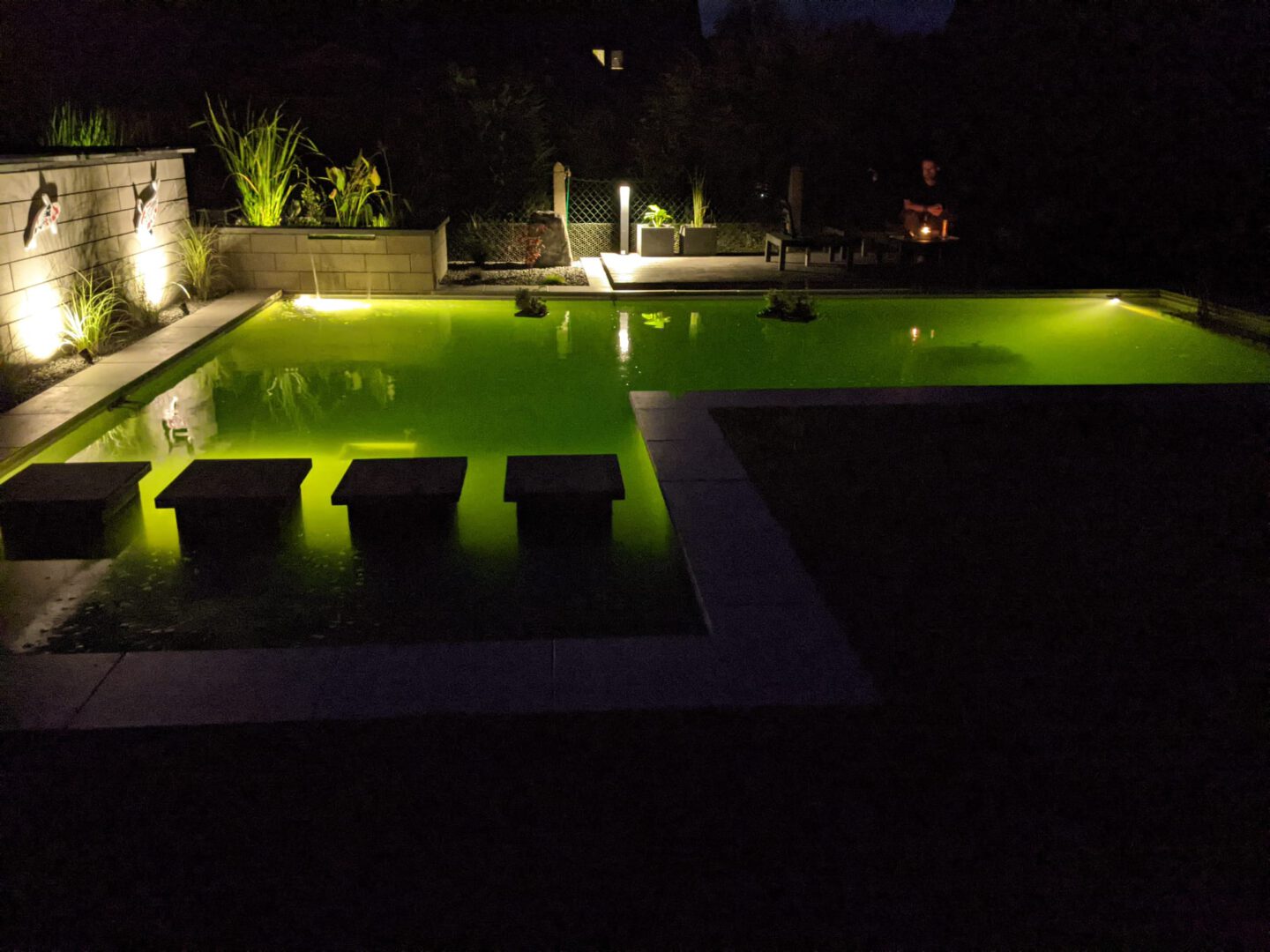 Unsere Teichbeleuchtung Ideen und Installation unserer Teich und